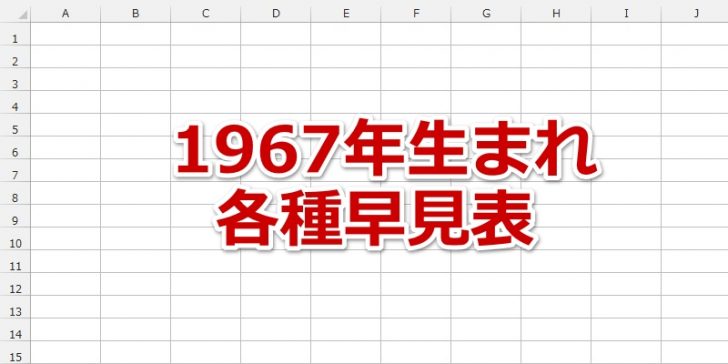 1967年(昭和42年)生まれの年齢/干支/星座/九星気学/誕生石/入学/卒業/厄年/長寿の祝い/早見表